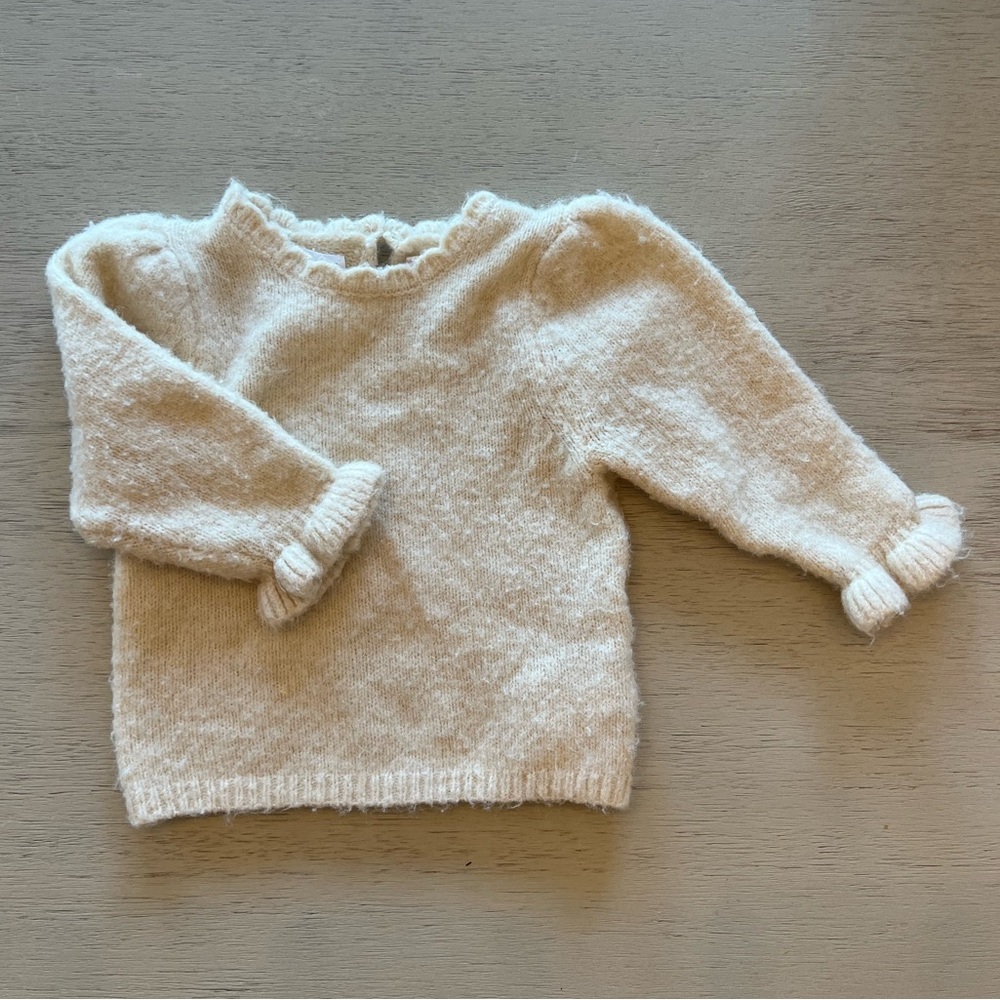 zara baby cream sweater
